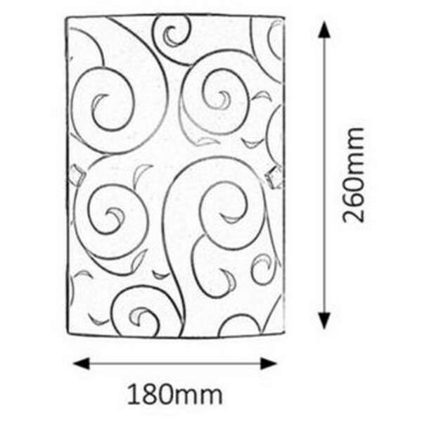 RABALUX Harmony lux zidna lampa260x180 E27 60W opal