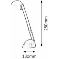 RABALUX Ronald stona lampa LED 5W, srebro