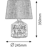 RABALUX Petra keramicka stona lampa E14 40W /belo