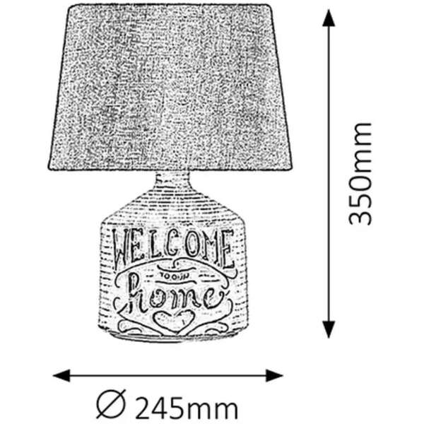 RABALUX Petra keramicka stona lampa E14 40W /belo