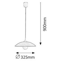 RABALUX Cupola range Visilica D30 fix belo