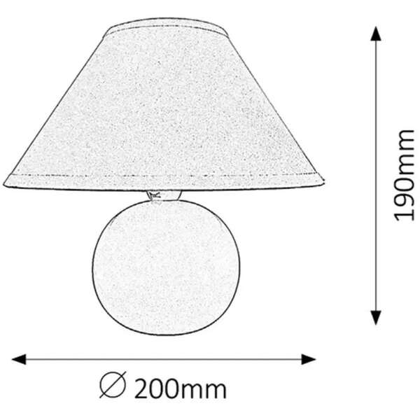 RABALUX Ariel keramicka stona lampa E14 40W, narandžasta