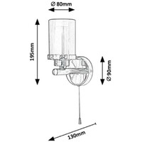 RABALUX Aviva, zidna lampa.G9 1x28W, hrom