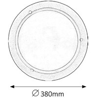 RABALUX Ufo plafonjera D38 E27 2x60W belo opal