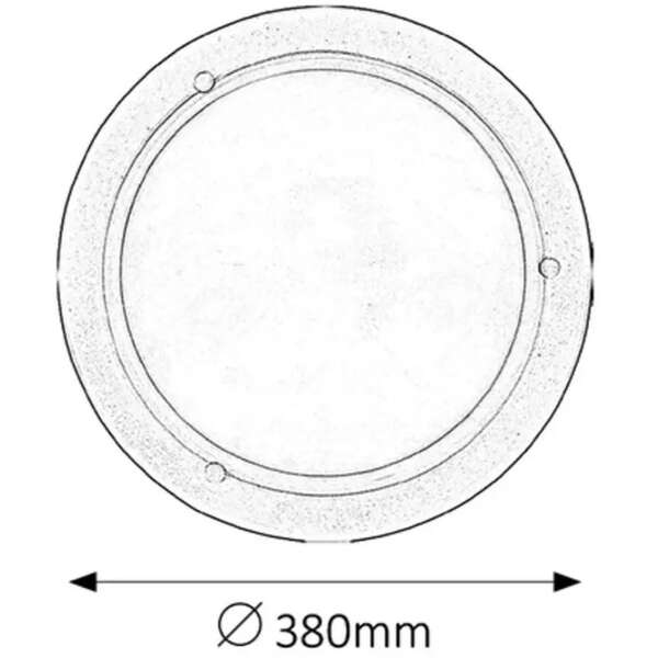 RABALUX Ufo plafonjera D38 E27 2x60W belo opal
