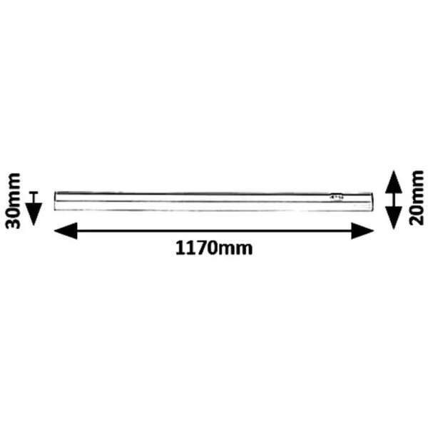 RABALUX Greg cabinetlight LED 16W 4000K 117cm bela