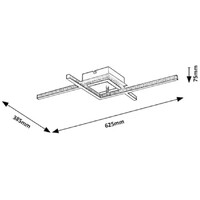 RABALUX Casimir, unutrašnja LED plafonjera, mat crna, bela