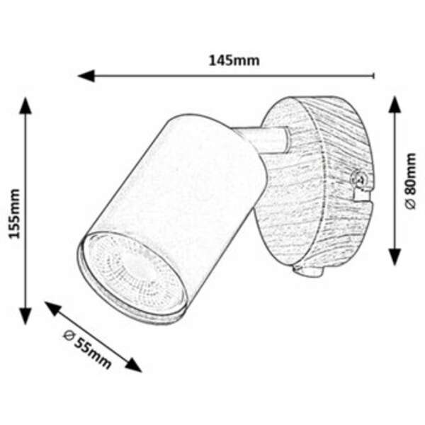 RABALUX Edmund, spot zidna svetiljka, GU10 / 1x max. 25W