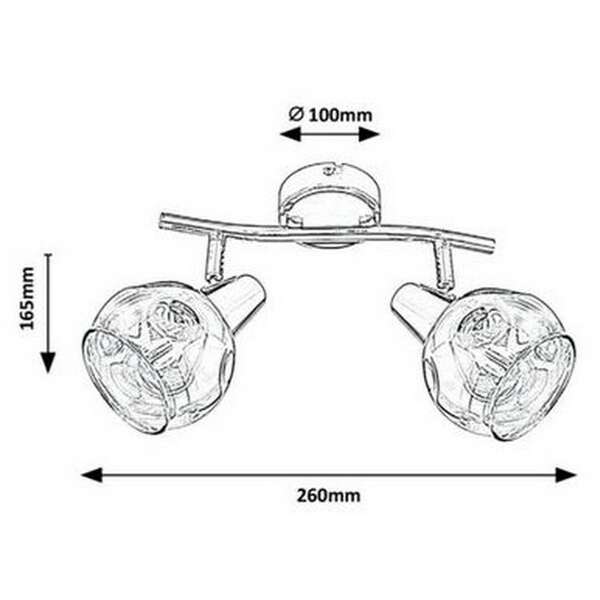 RABALUX Tamara,spot, E14 2x40W,hrom