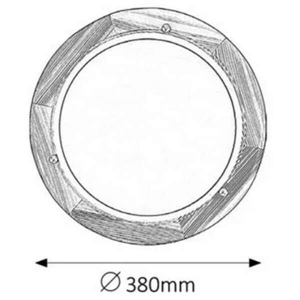 RABALUX Fa Ufo plafonjeraD38 E27 2x60W nature opal