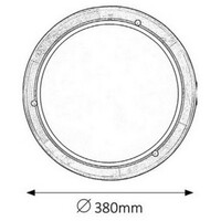 RABALUX Fa Ufo plafonjera D38 E27 2x60W hrast opal