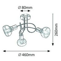 RABALUX Holly plafonska lampa 3x40W bez sijalice