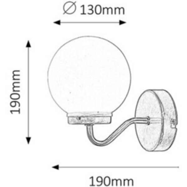 RABALUX Togo zidna lampa IP44 E14 40W