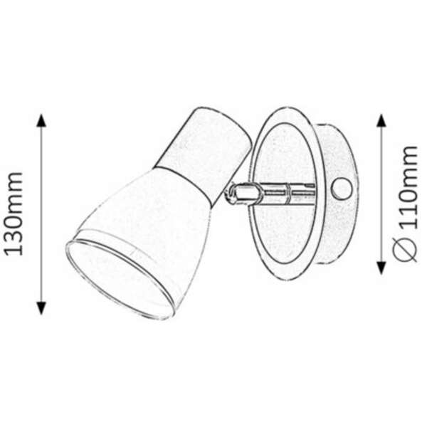 RABALUX Ati spot E14 1x max15W crno/hrom