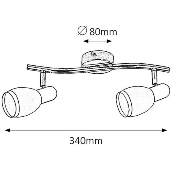 RABALUX Elite spot E14 2x40W hrom