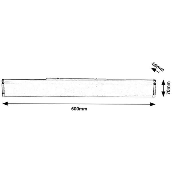 RABALUX Danton,zidna lampa.LED 14W,hrom,L60cm, IP44