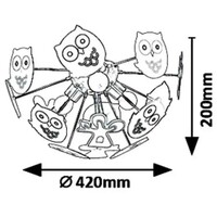 RABALUX Birdy plafonjera E14 3X MAX40W multicolor
