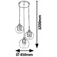 RABALUX Philana visilica E14 3X MAX 40W gold