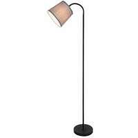 RABALUX Godric, podna E27 crna metal/textil abažur siva 141 cm