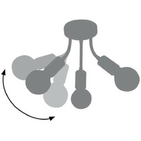 RABALUX Almus plafonska lampa E27 3x60W crna