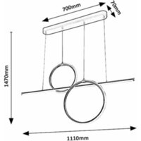 RABALUX Willow, visilica, LED / 48W