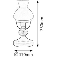 RABALUX Petronel stona lampa E27,60W mat crno