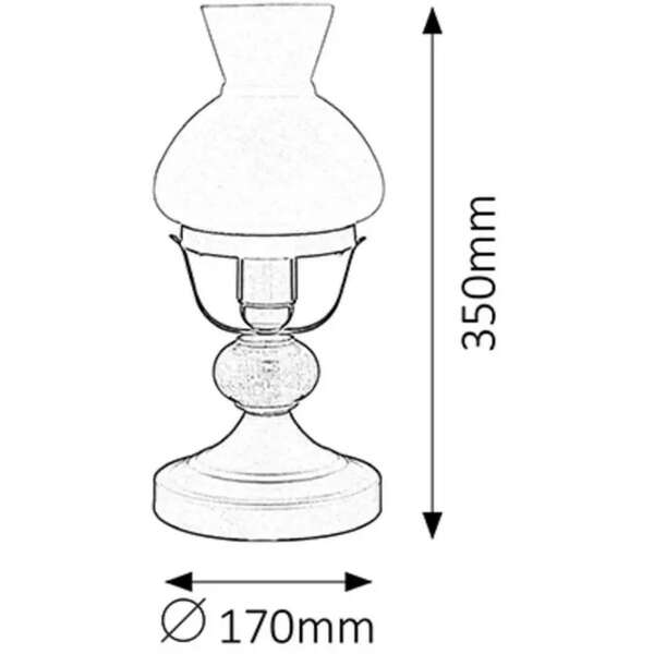RABALUX Petronel stona lampa E27,60W mat crno