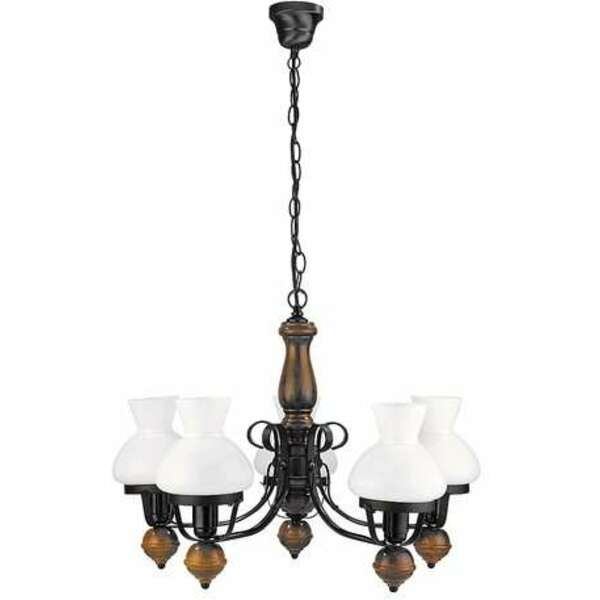 RABALUX Petronel  luster E27, 5x60W, crno