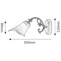 RABALUX Rustic3 zidna lampa E14 40W,bronza