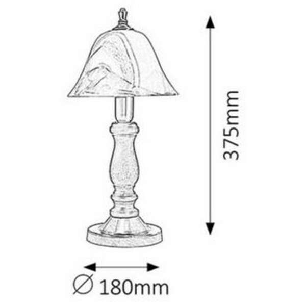 RABALUX Rustic3 stona lampa, E14 40W bronza