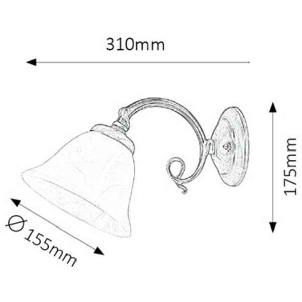 RABALUX Beckworth zidna lampa E14 40W bronza