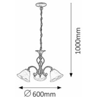 RABALUX Beckworth  luster E14 3x40W bronza