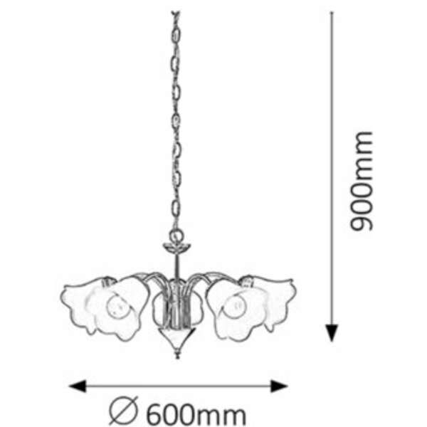 RABALUX Rafaella luster E14 5x40W