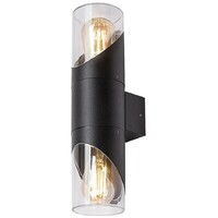 RABALUX Novigrad spoljna zidna lampa crna aluminijum E27 2x28W