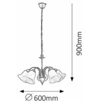 RABALUX Francesca  luster E14 5x40W hrom