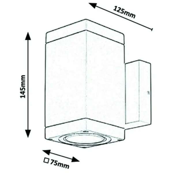 RABALUX Buffalo,spoljna zidna,GU10 2X35W