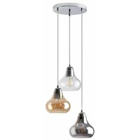 RABALUX Jezabel visilica, hrom sa mlecnim staklom, E27 3X 60