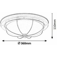 RABALUX Sudan plafonjera D36 E27 2x40W, bronza