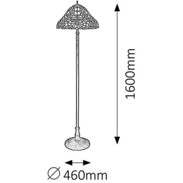 RABALUX Mirella podna lampa E27 2x60W