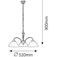 RABALUX Regina  luster E14 3x40W bronza