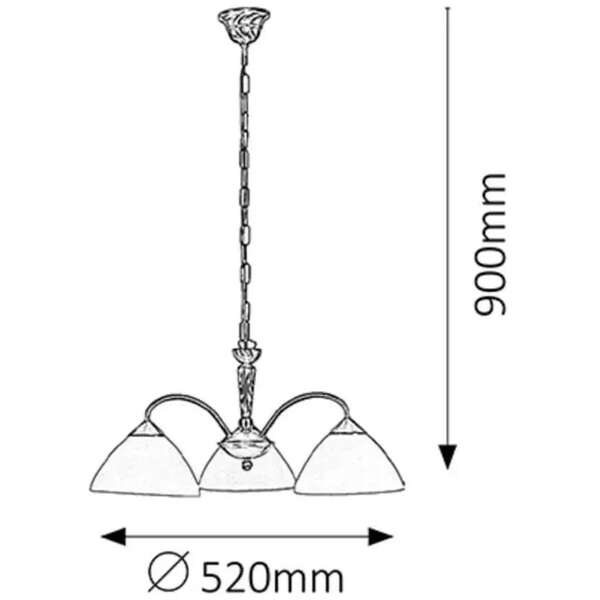 RABALUX Regina  luster E14 3x40W bronza