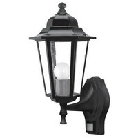 RABALUX Velence spoljna zidna lampa 60W crno IP43 senzor