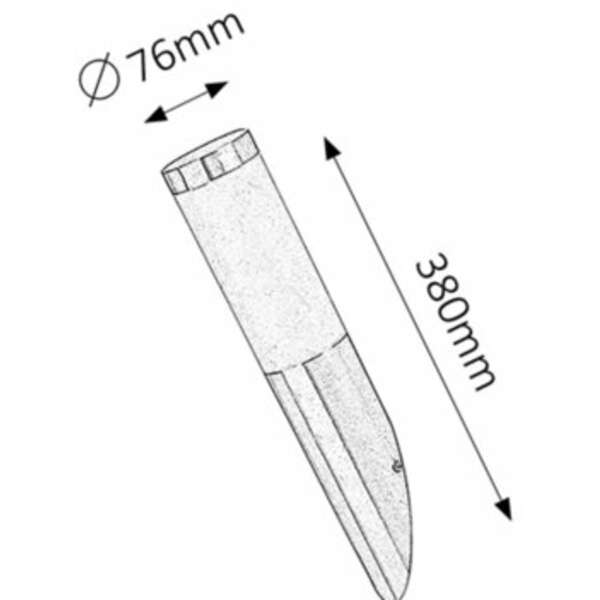 RABALUX Inox torch spoljna zidna lampa E27 60W IP44