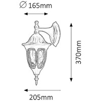 RABALUX Milano spoljna zidna lampa E27 60W crnoIP43