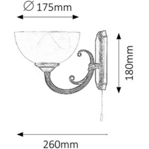 RABALUX Marlene zidna lampa E14 40W bronza