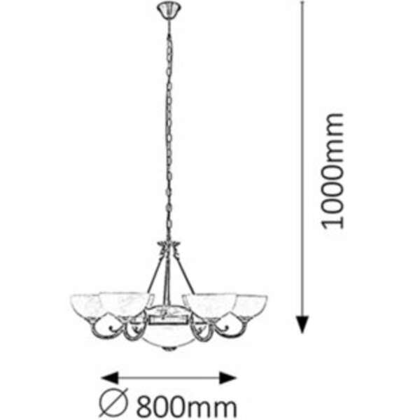 RABALUX Marlene luster E14 6x40W bronza