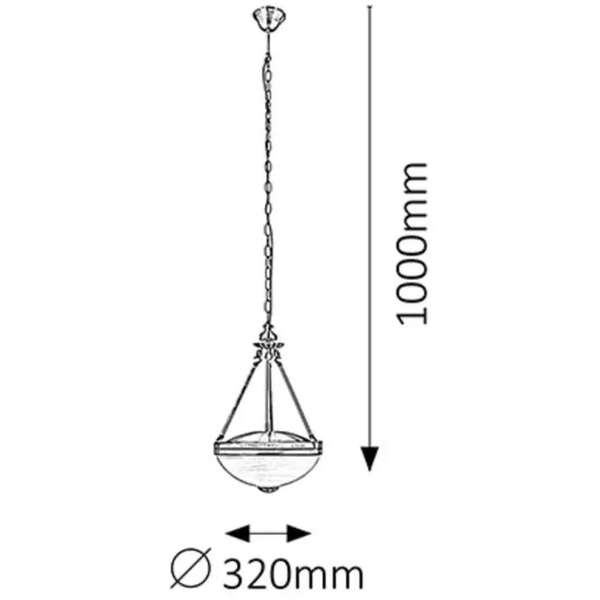 RABALUX Marlene Visilica E27 2x60W bronza