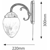 RABALUX Annabella zidna lampa E14 40W bronza
