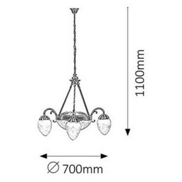 RABALUX Annabella  luster E14 3x40W bronza