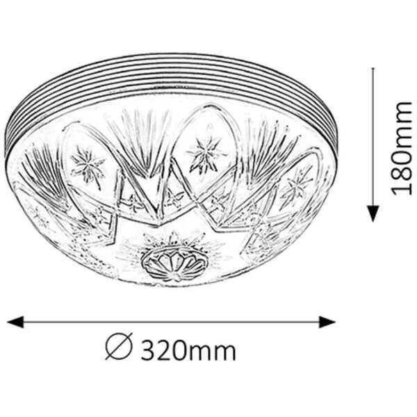 RABALUX Annabella plafonska lampa E27 2x60W bronza
